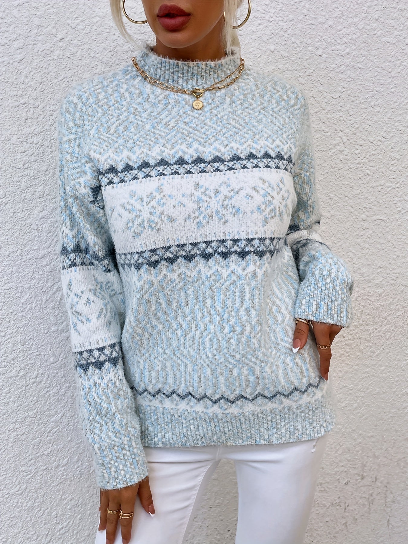 Heather | Elegant Fair Isle Sweater - Solfae