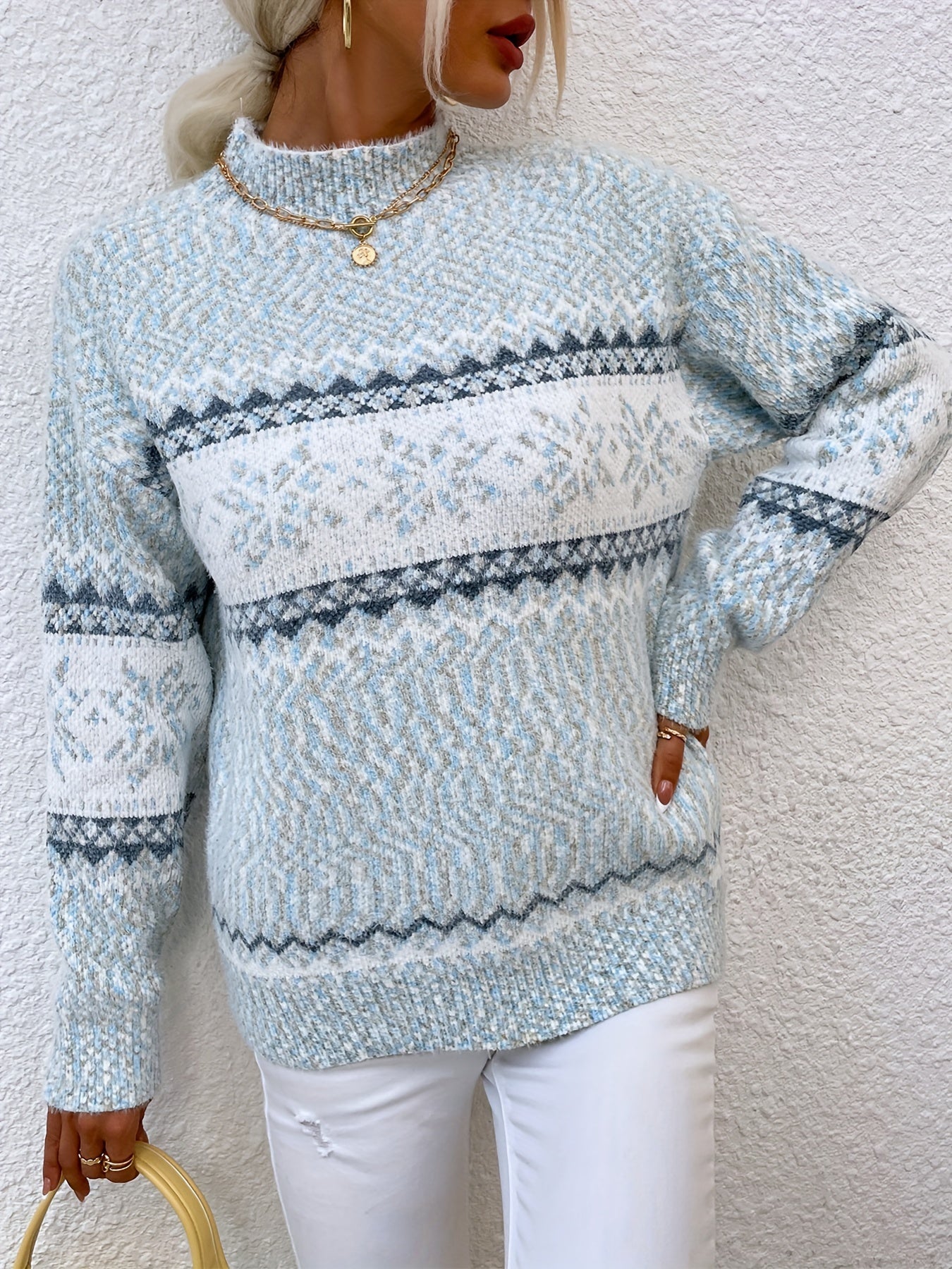 Heather | Elegant Fair Isle Sweater - Solfae