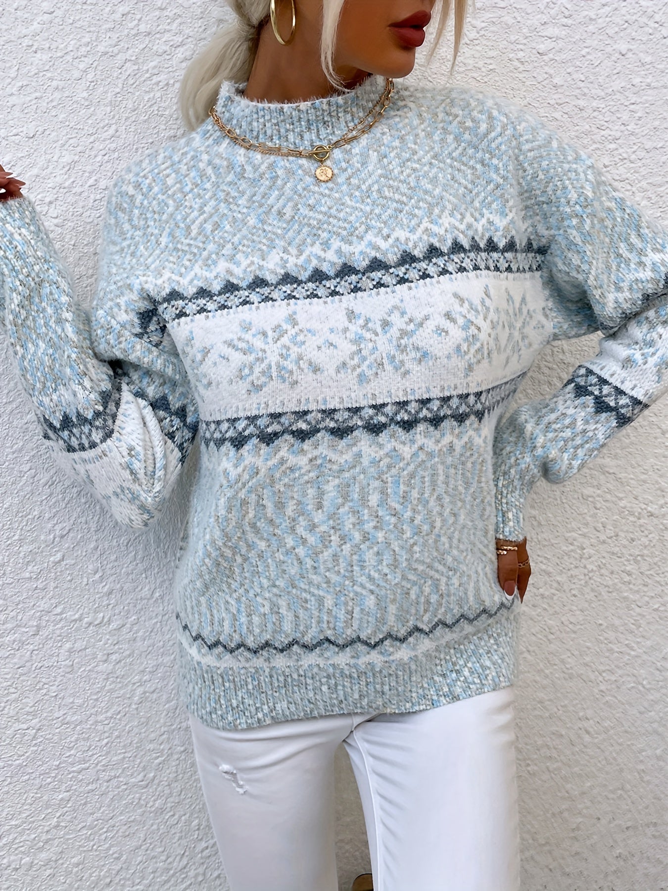 Heather | Elegant Fair Isle Sweater - Solfae