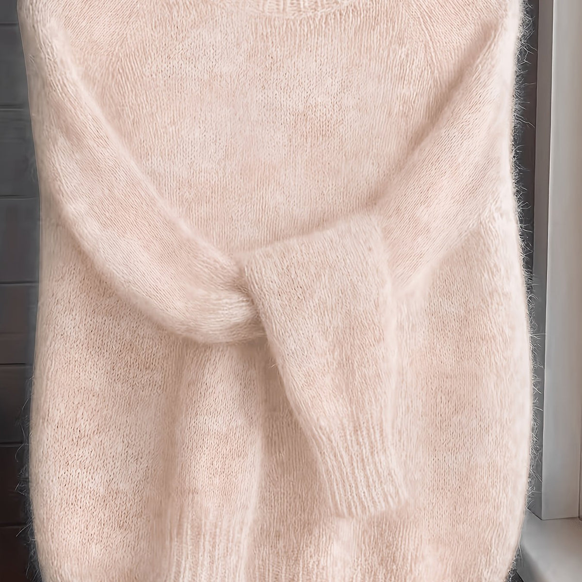 Heather | Elegant Fuzzy Knit Sweater - Solfae