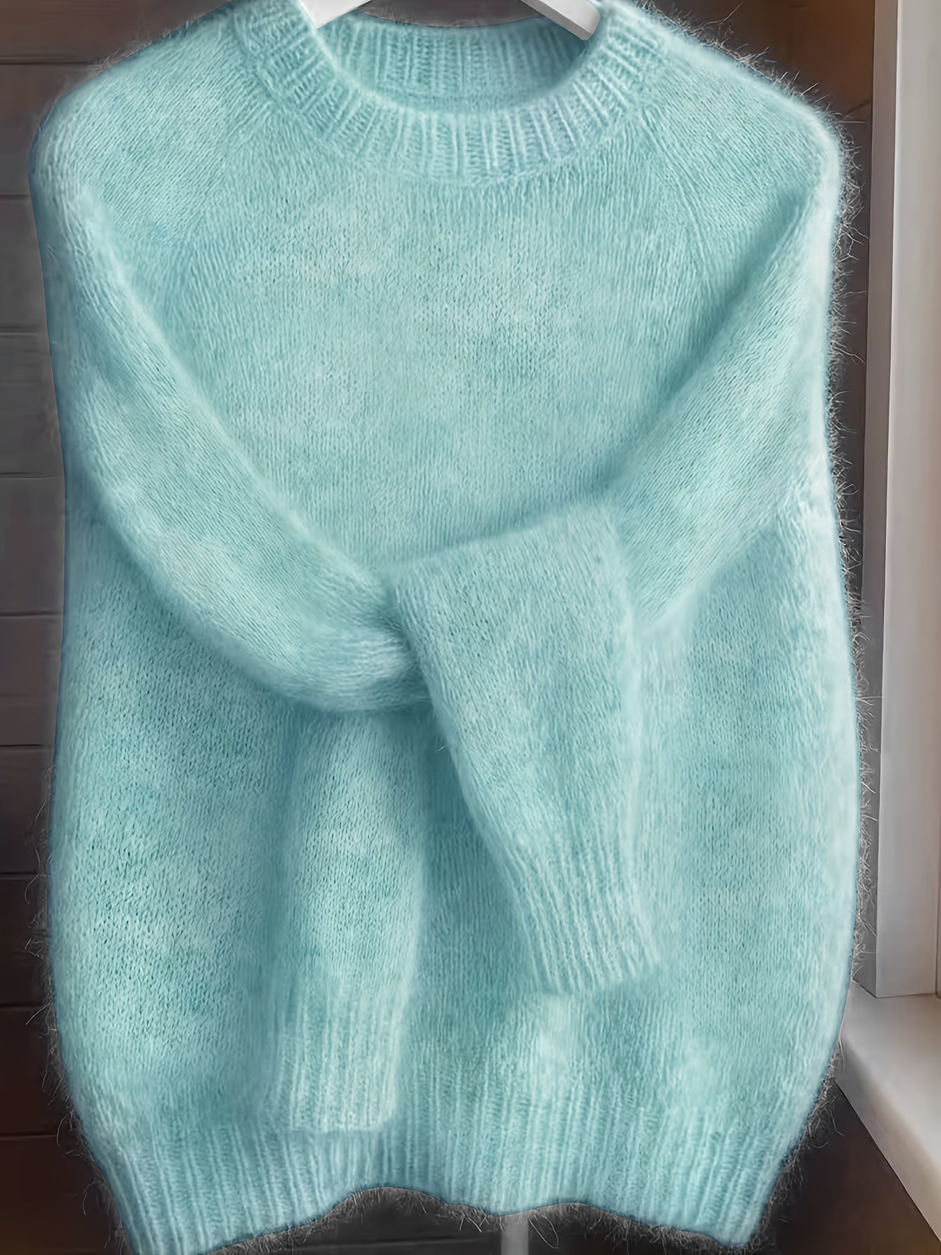 Heather | Elegant Fuzzy Knit Sweater - Solfae