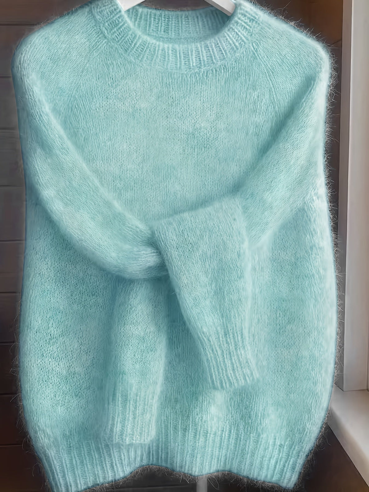 Heather | Elegant Fuzzy Knit Sweater - Solfae