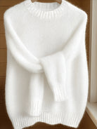 Heather | Elegant Fuzzy Knit Sweater - Solfae