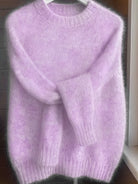 Heather | Elegant Fuzzy Knit Sweater - Solfae