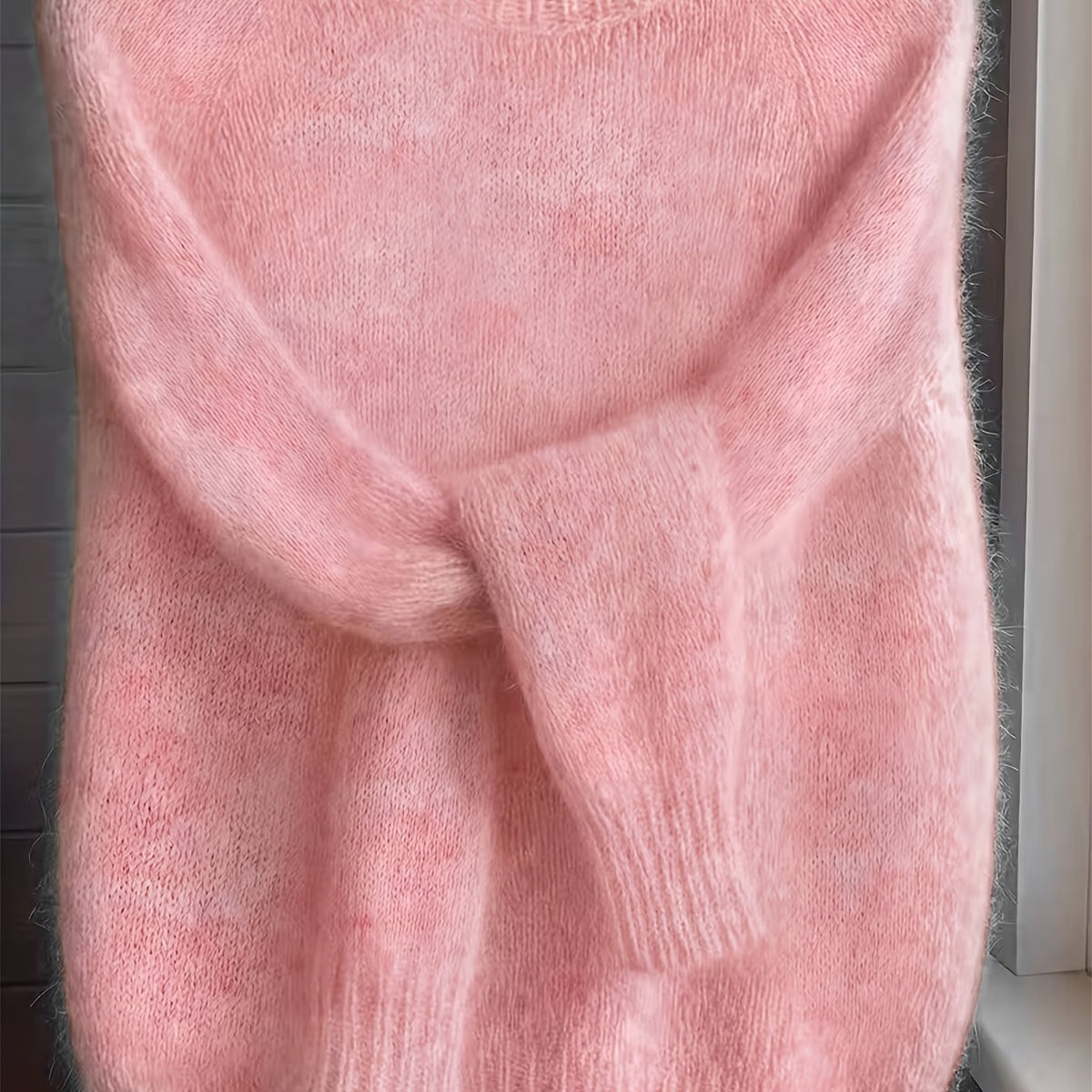 Heather | Elegant Fuzzy Knit Sweater - Solfae