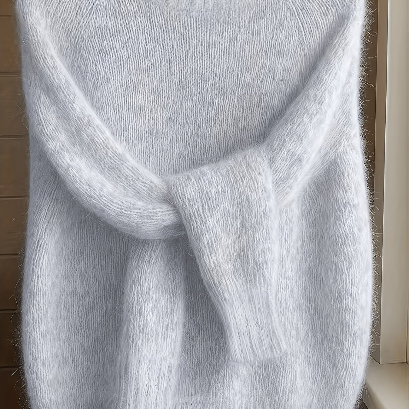 Heather | Elegant Fuzzy Knit Sweater - Solfae