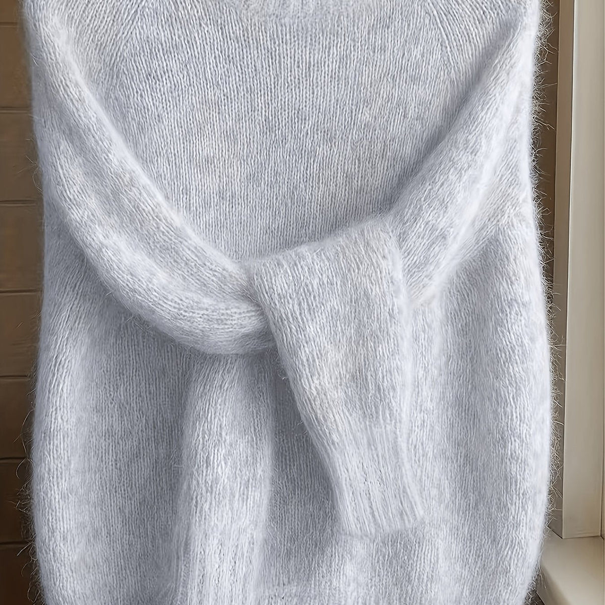 Heather | Elegant Fuzzy Knit Sweater - Solfae
