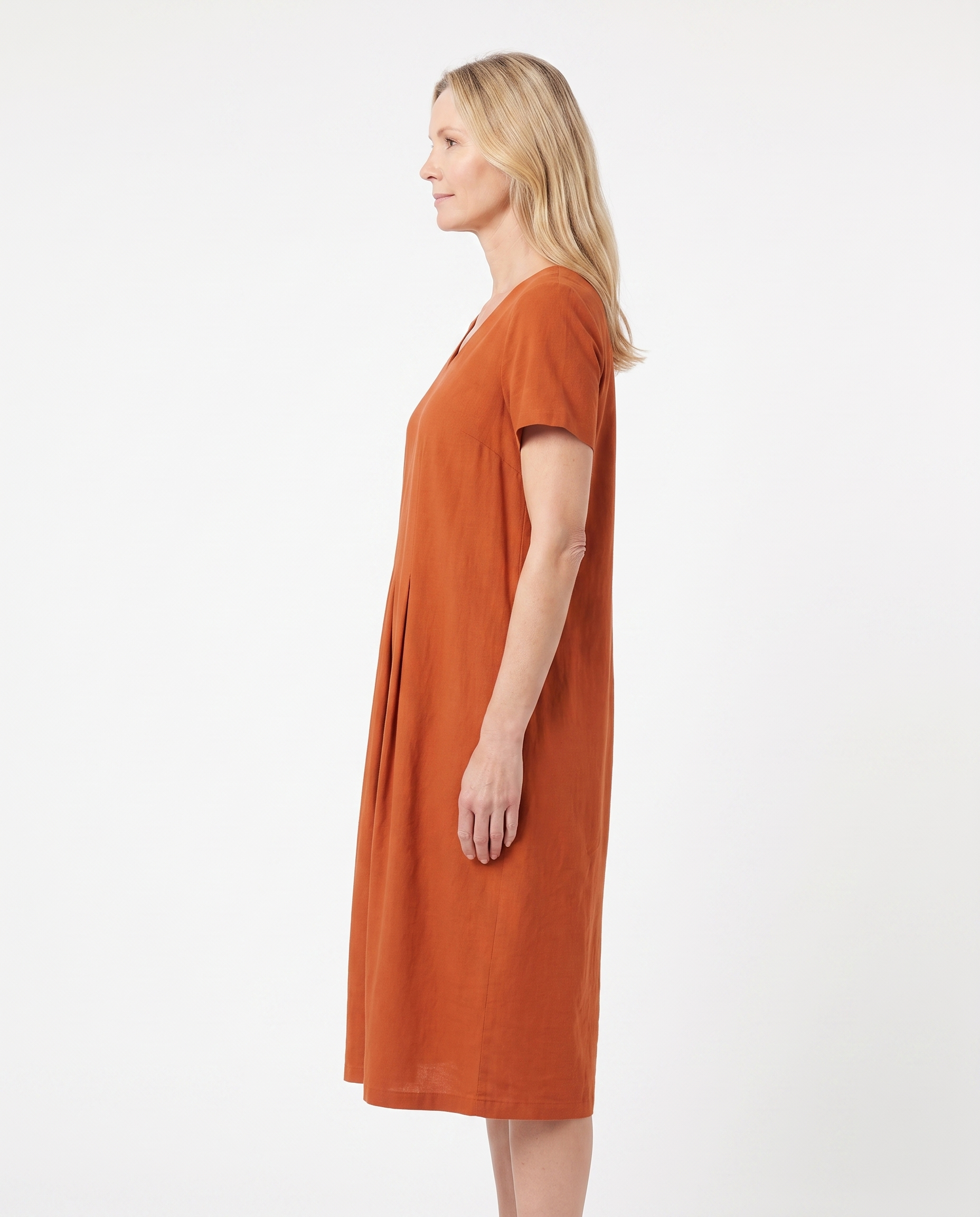 Heather | Elegant Linen Cocoon Dress - Solfae