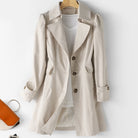 Heather | Elegant Mid-Length Trench Coat - Solfae