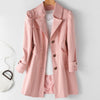 Heather | Elegant Mid-Length Trench Coat - Solfae