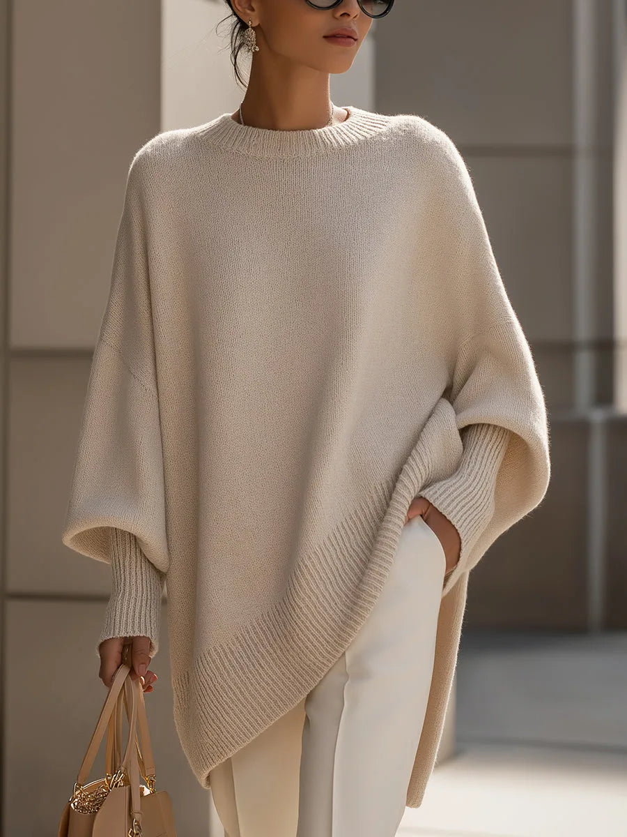 Heather | Elegant Oversized Merino Sweater - Solfae