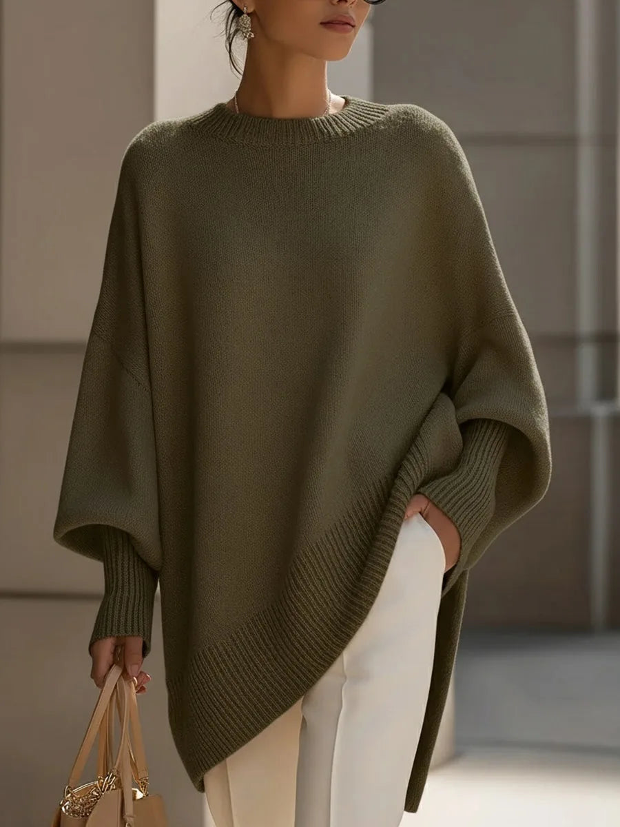 Heather | Elegant Oversized Merino Sweater - Solfae