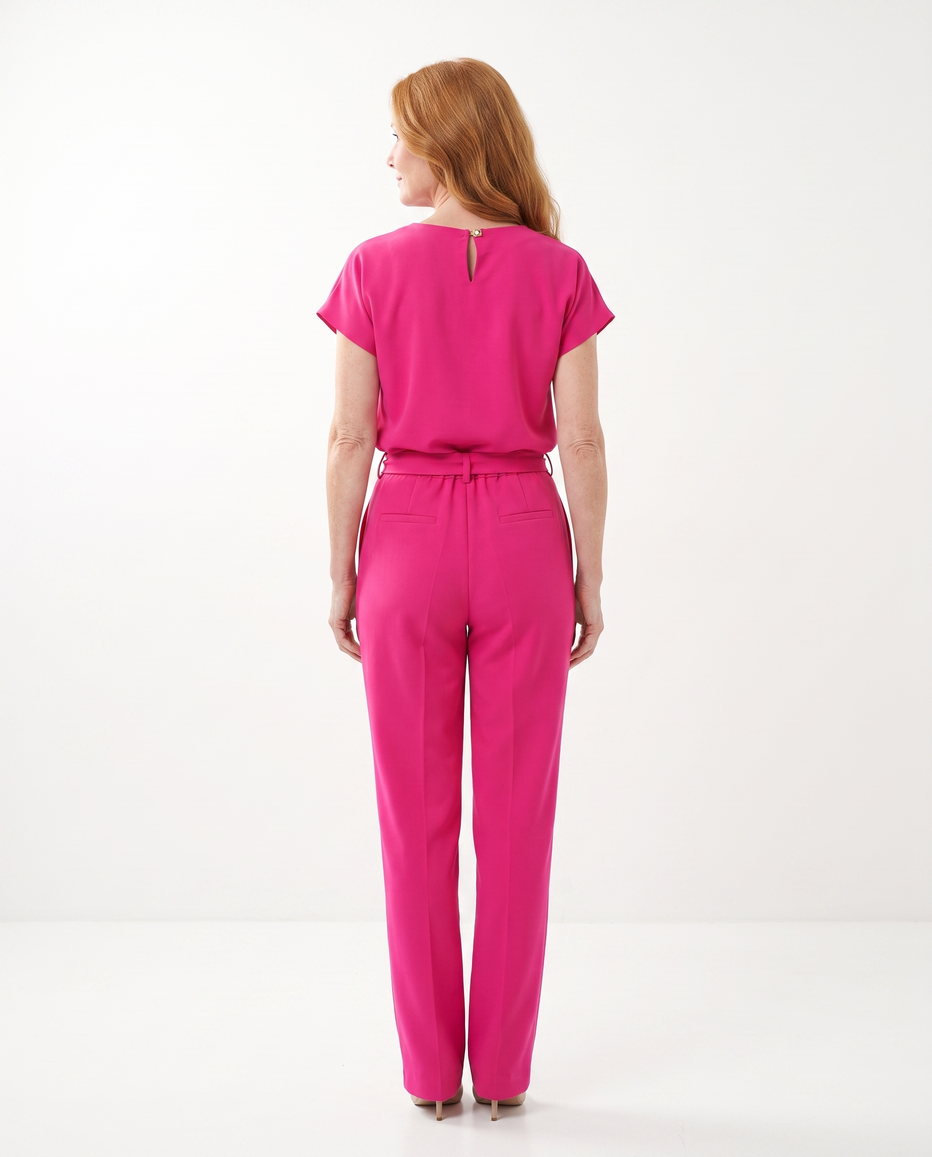 Heather | Elegant Wide-Leg Belted Jumpsuit - Solfae