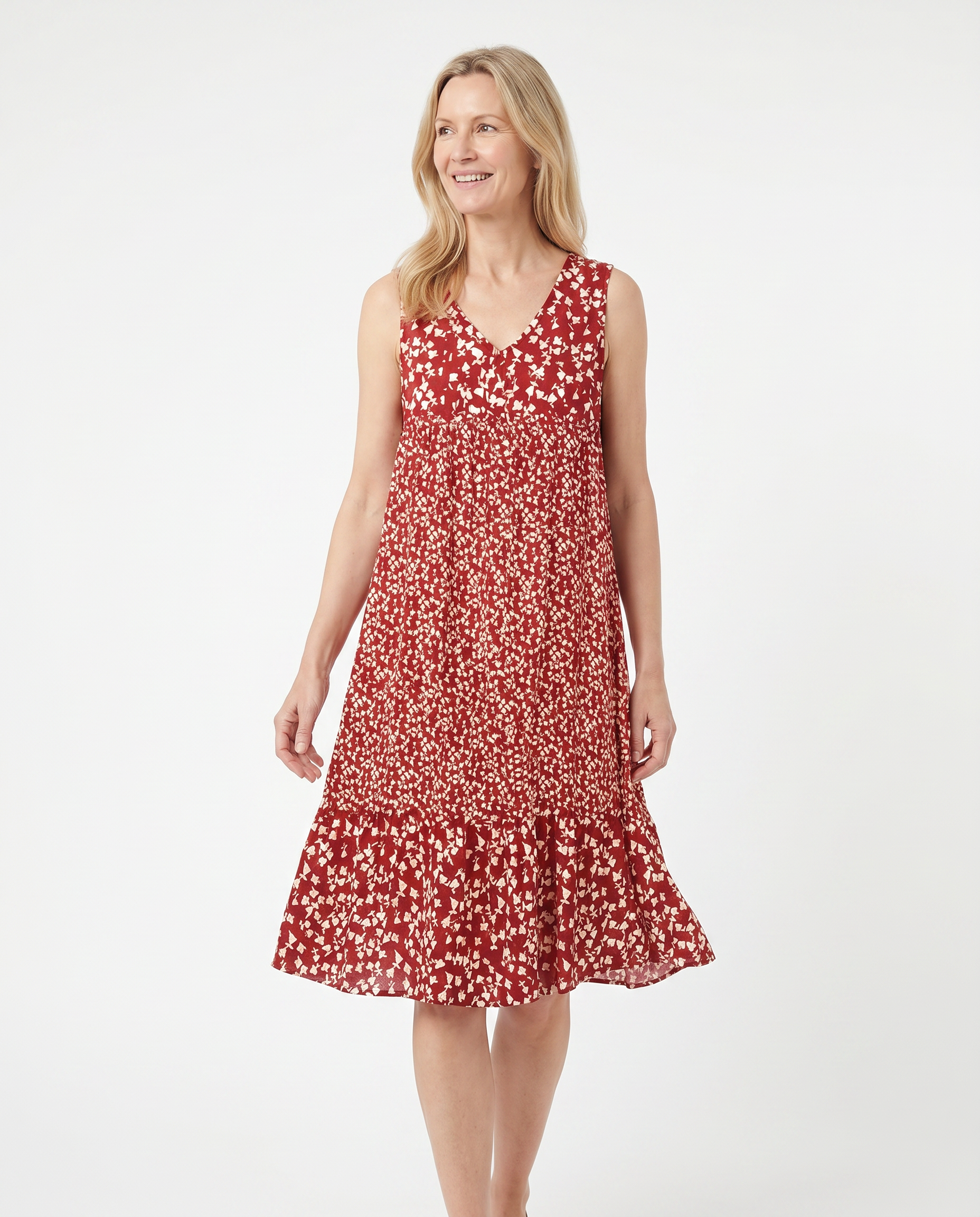 Heather | Feminine Floral Ruffle Dress - Solfae