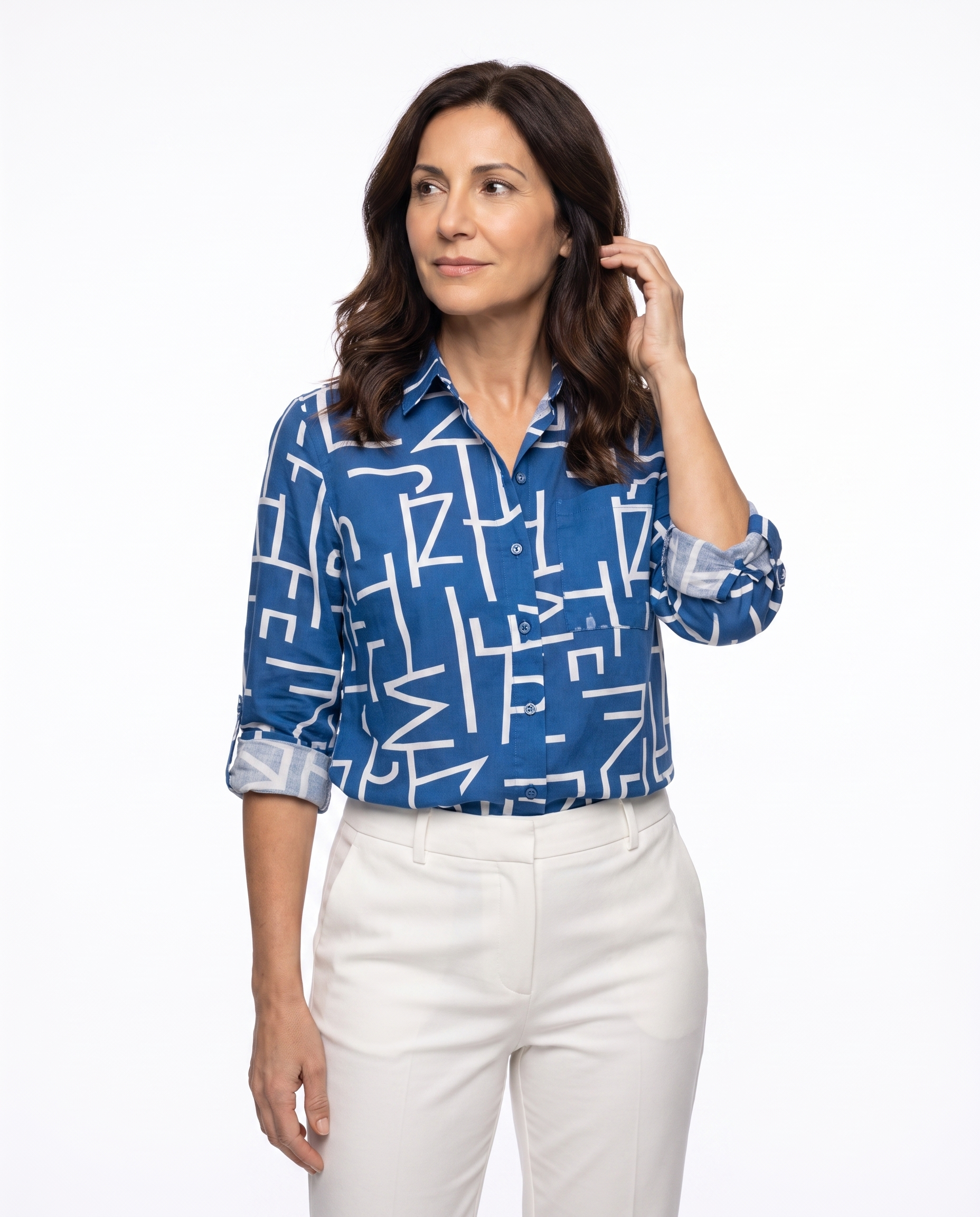 Heather | Stylish Abstract Blouse - Solfae