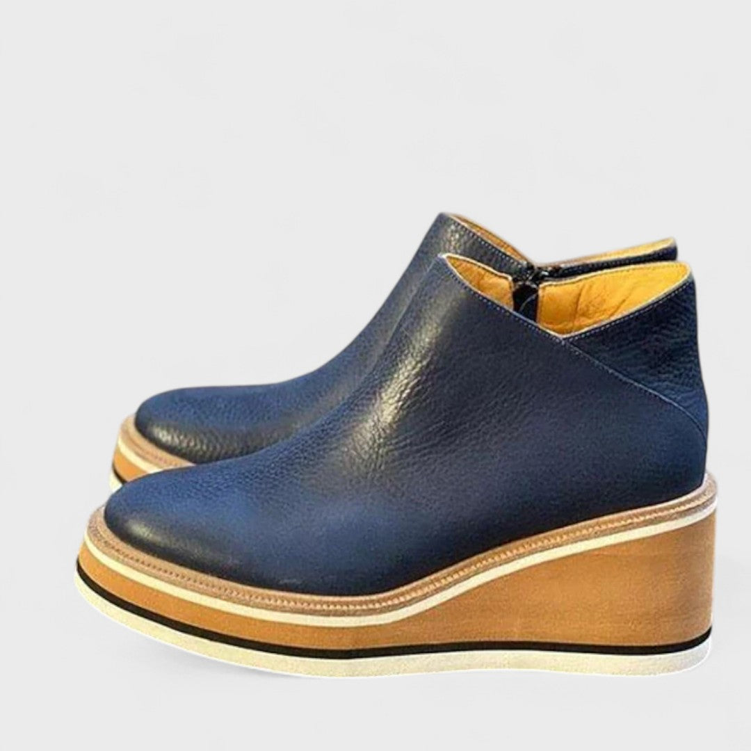 Jacqueline | Elegant Platform Wedge Boots - Solfae