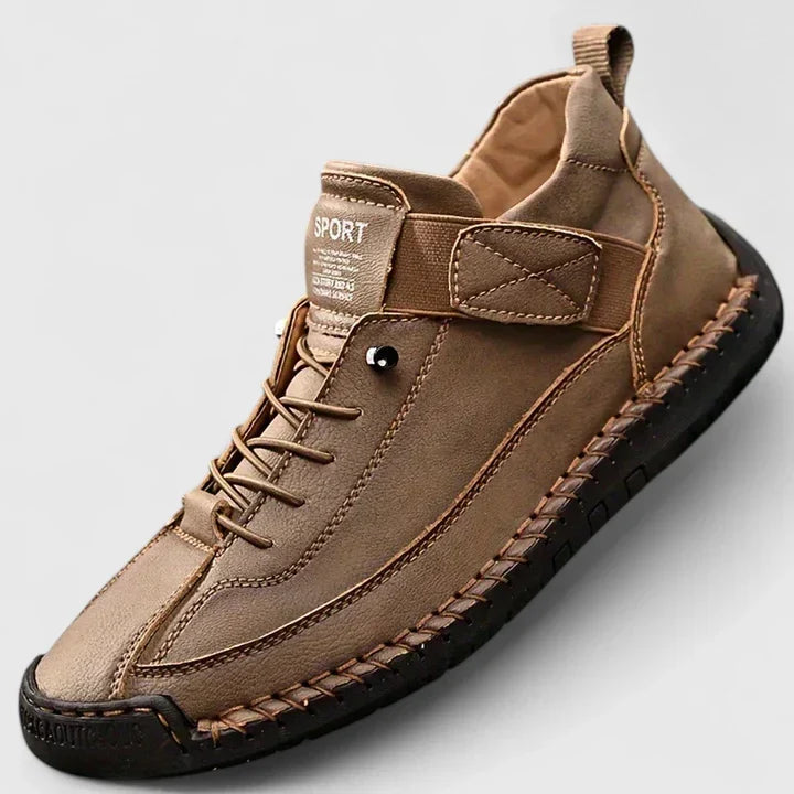 Jennifer | Comfortable Stitched Leather Sneakers - Solfae