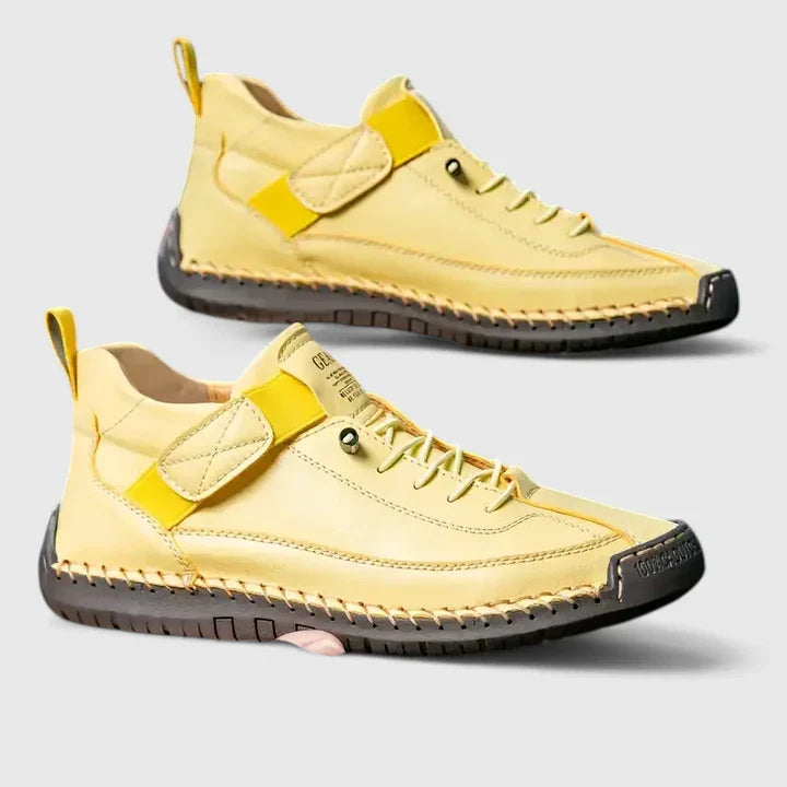 Jennifer | Comfortable Stitched Leather Sneakers - Solfae