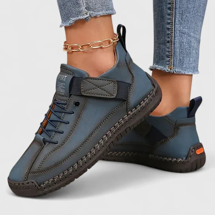 Jennifer | Comfortable Stitched Leather Sneakers - Solfae