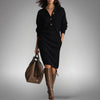 Jennifer | Elegant Knit Sweater Dress - Solfae