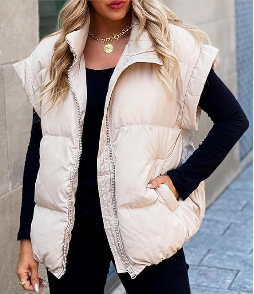 Jennifer | Elegant Oversized Puffer Vest - Solfae