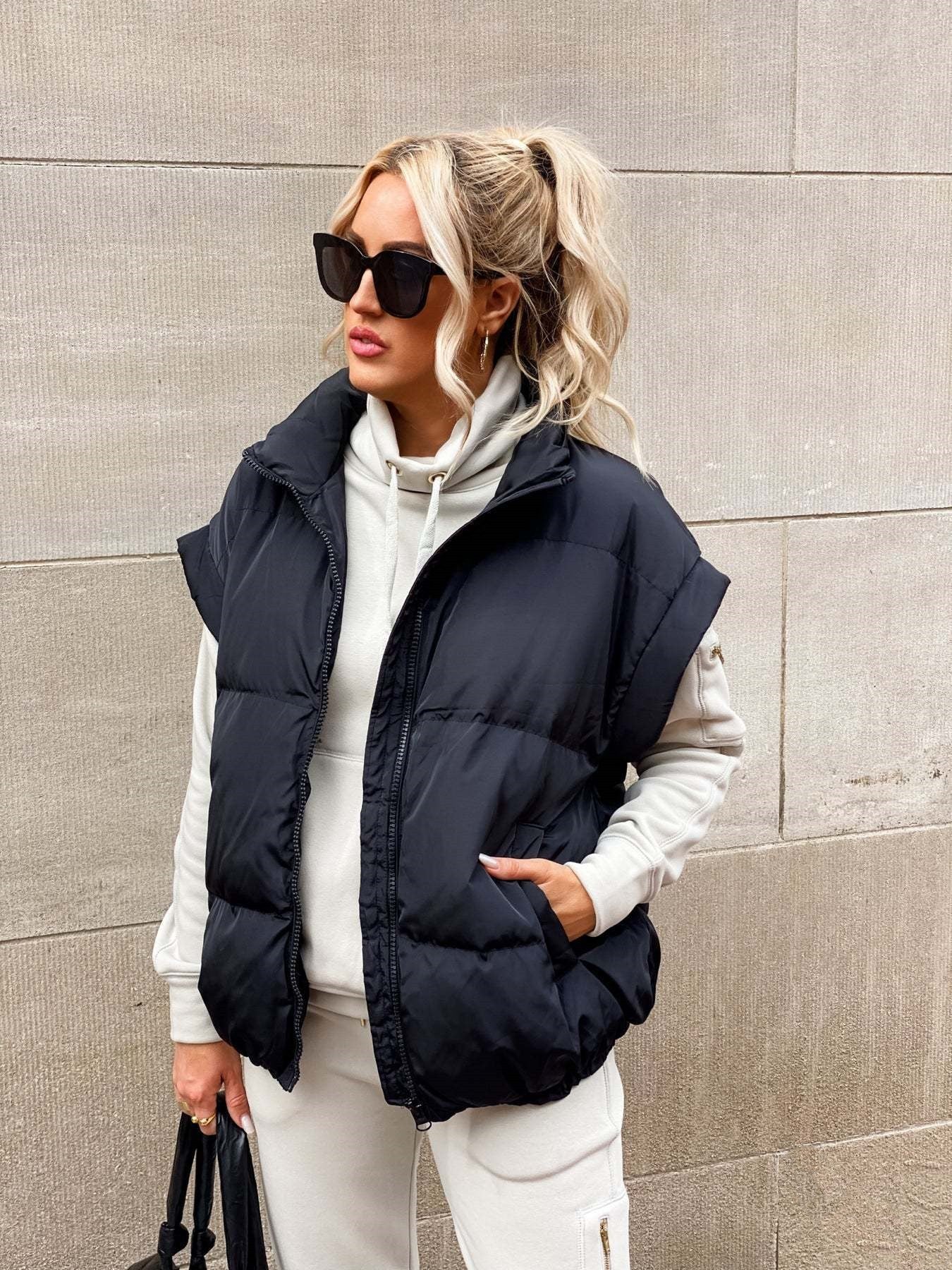 Jennifer | Elegant Oversized Puffer Vest - Solfae