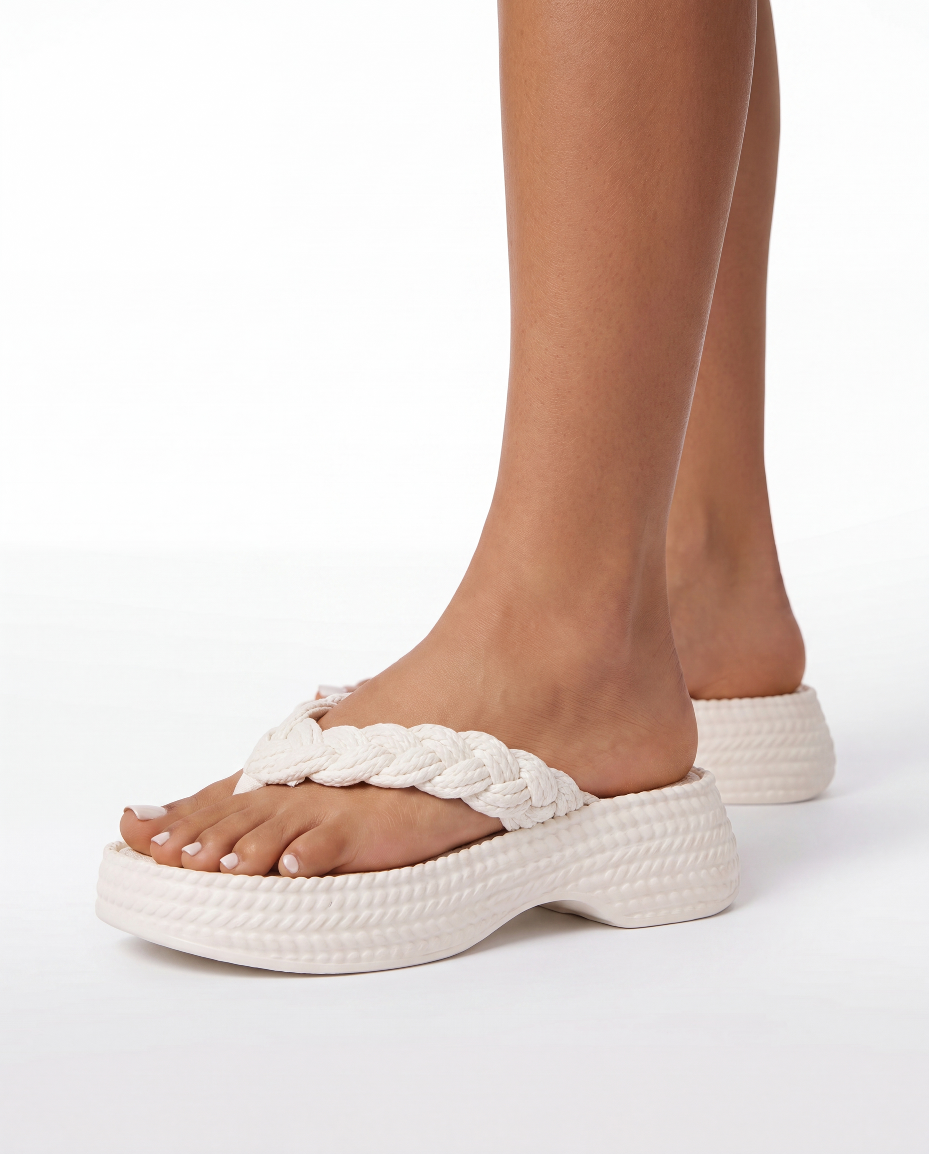 Jennifer | Elegant Woven Platform Sandals - Solfae