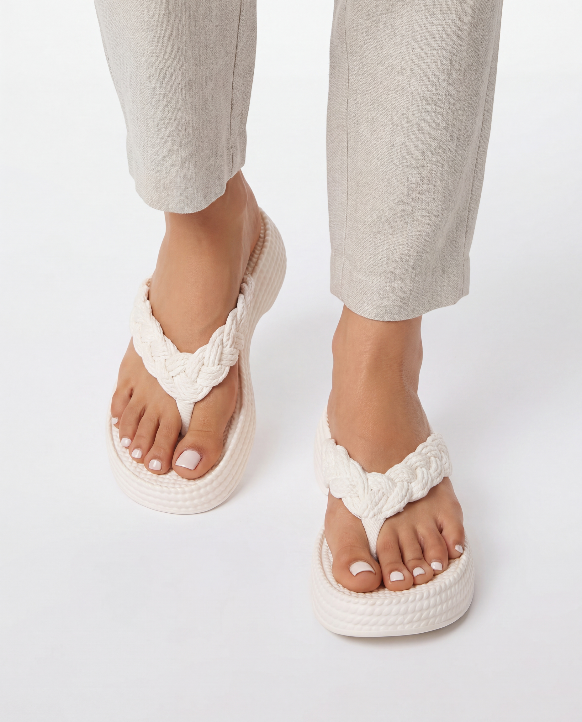 Jennifer | Elegant Woven Platform Sandals - Solfae