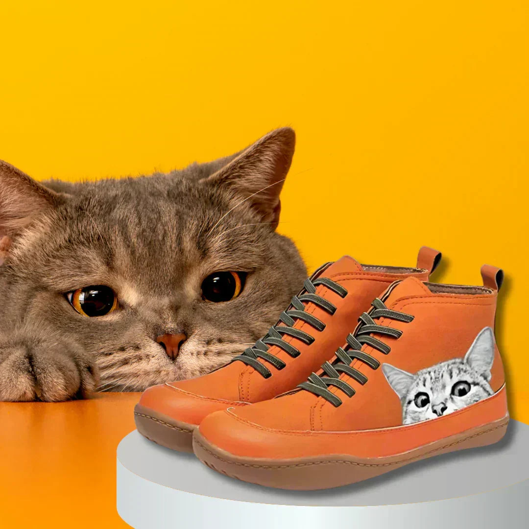 Jessica | Comfortable Leather Cat Boots - Solfae