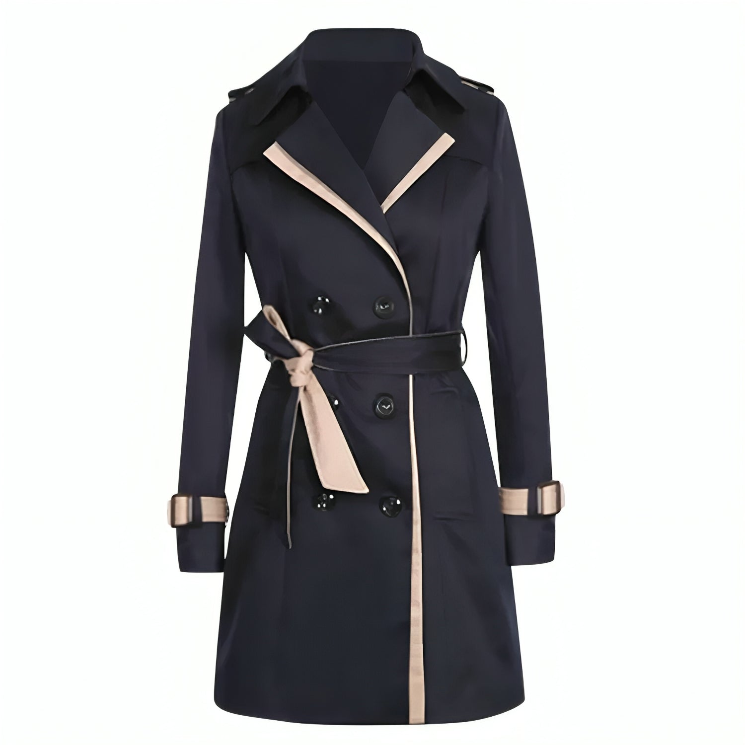 Jessica | Elegant Double-Breasted Trench Coat - Solfae
