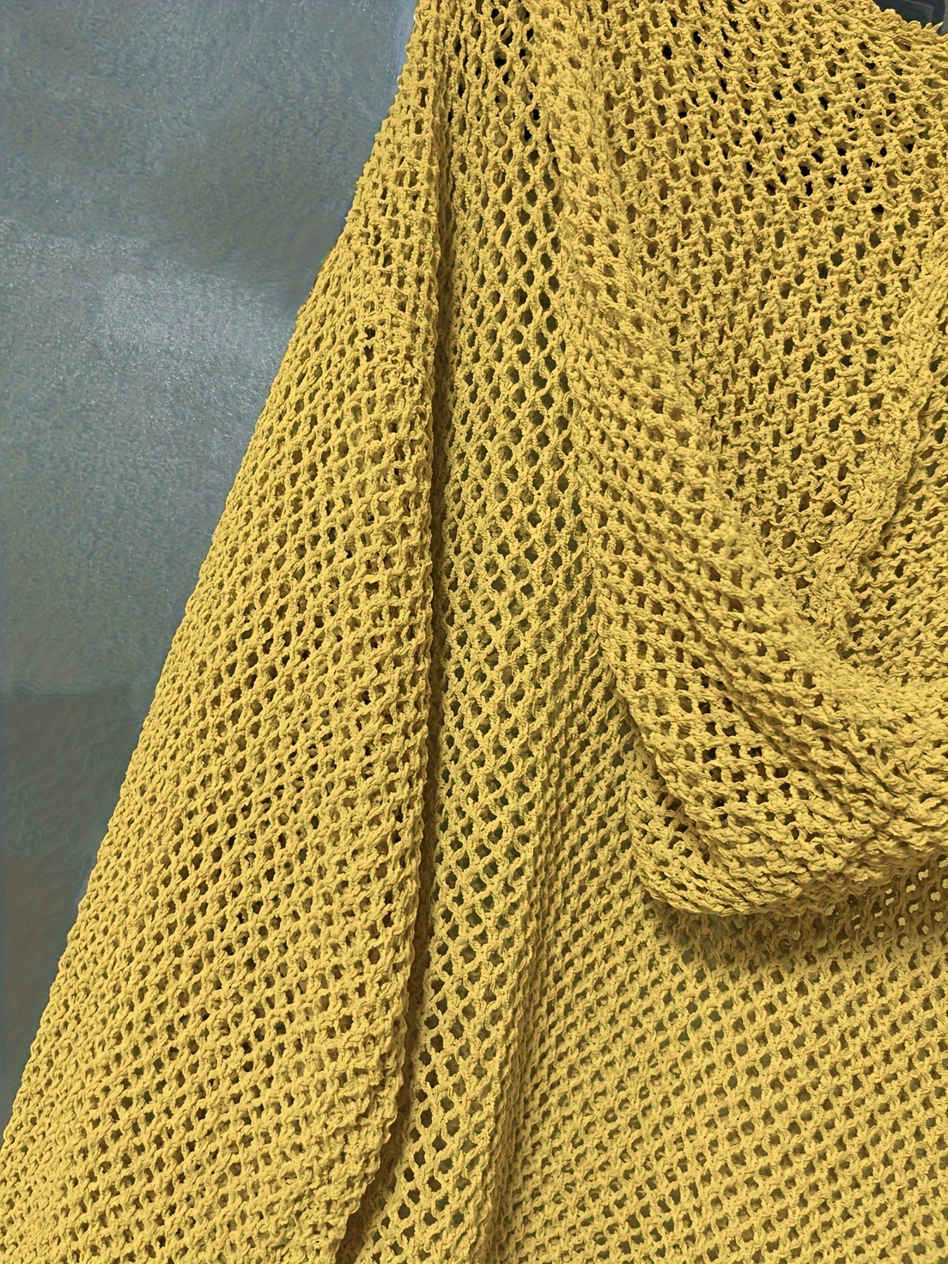 Jessica | Elegant Open-Knit Hooded Sweater - Solfae