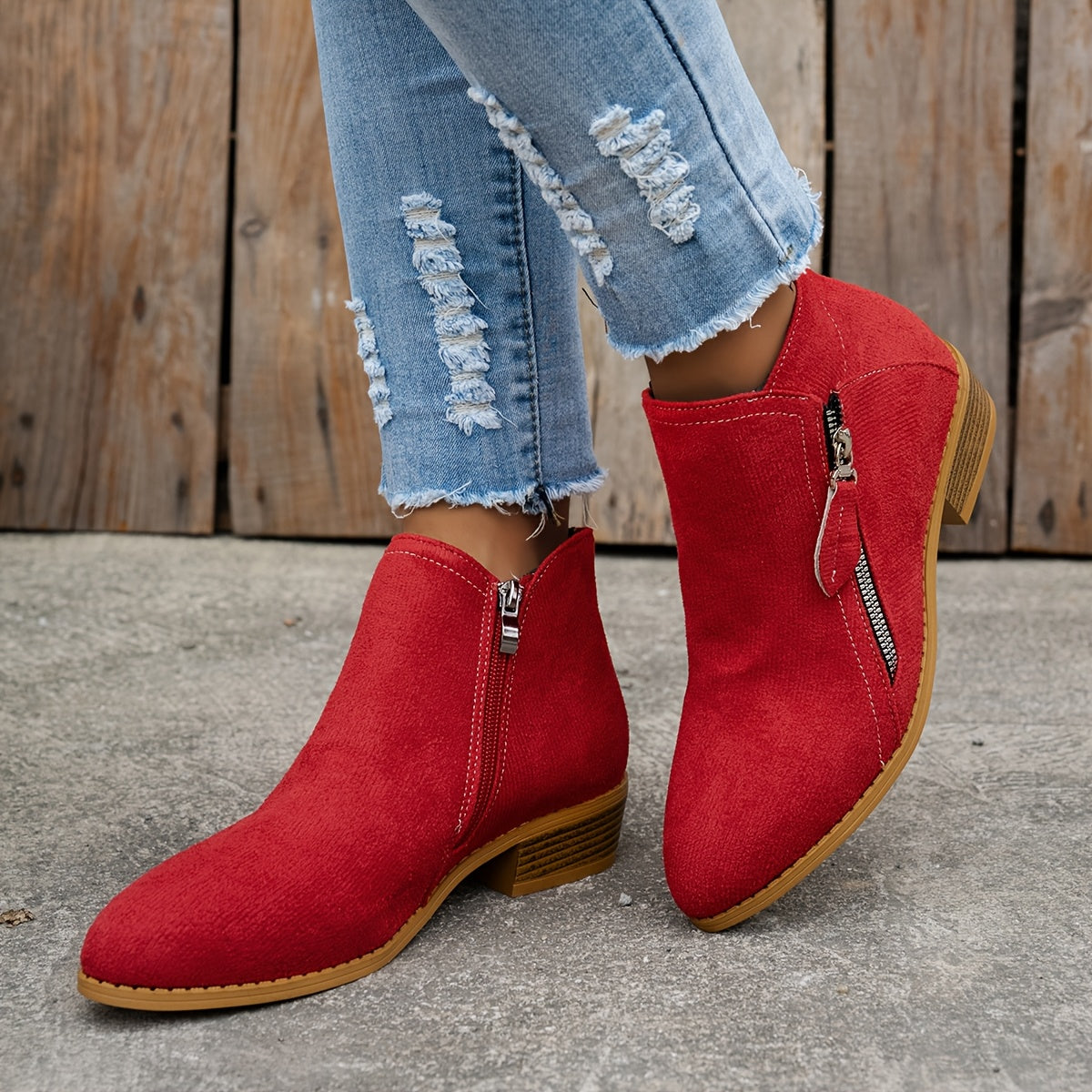 Joanna | Elegant Suede Ankle Boots - Solfae