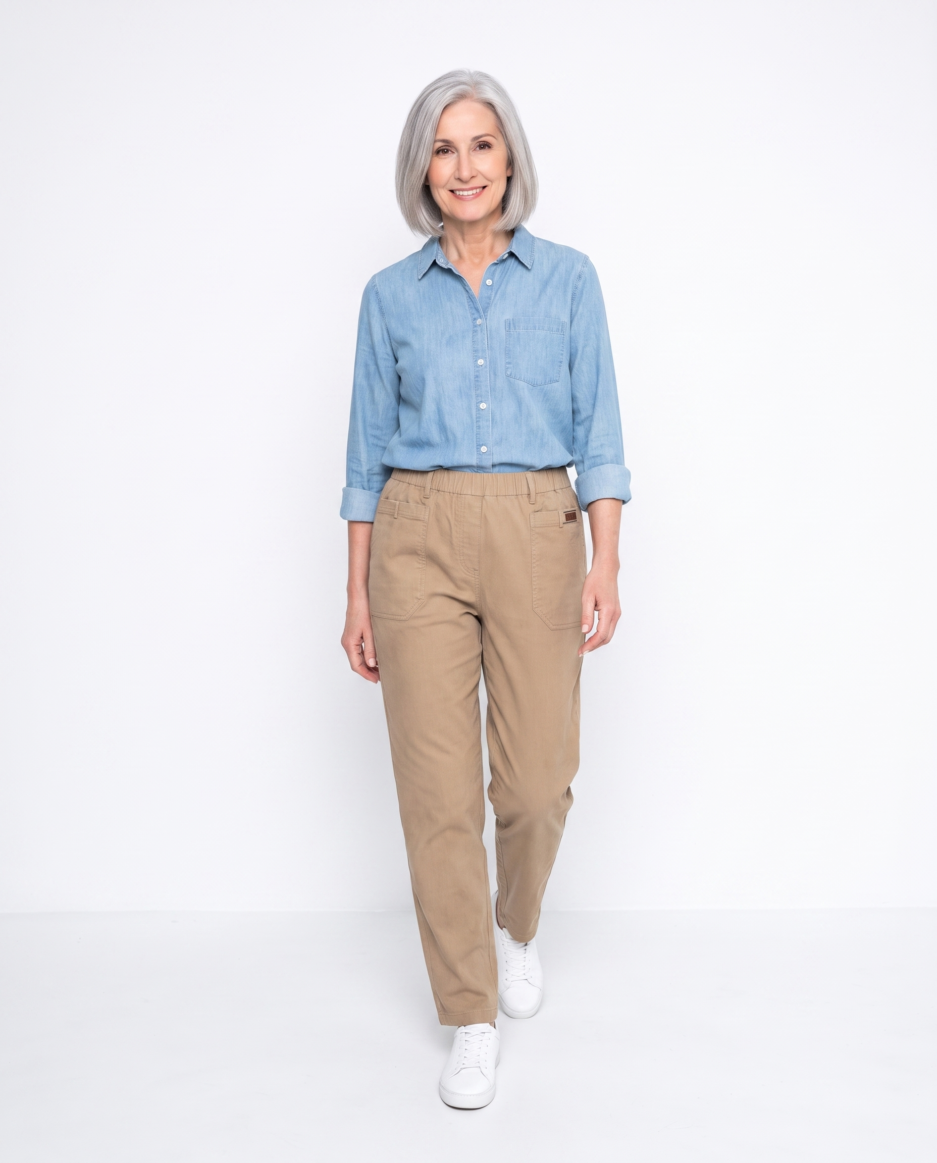 Kelly | Elegant Cotton Straight-Leg Pants - Solfae