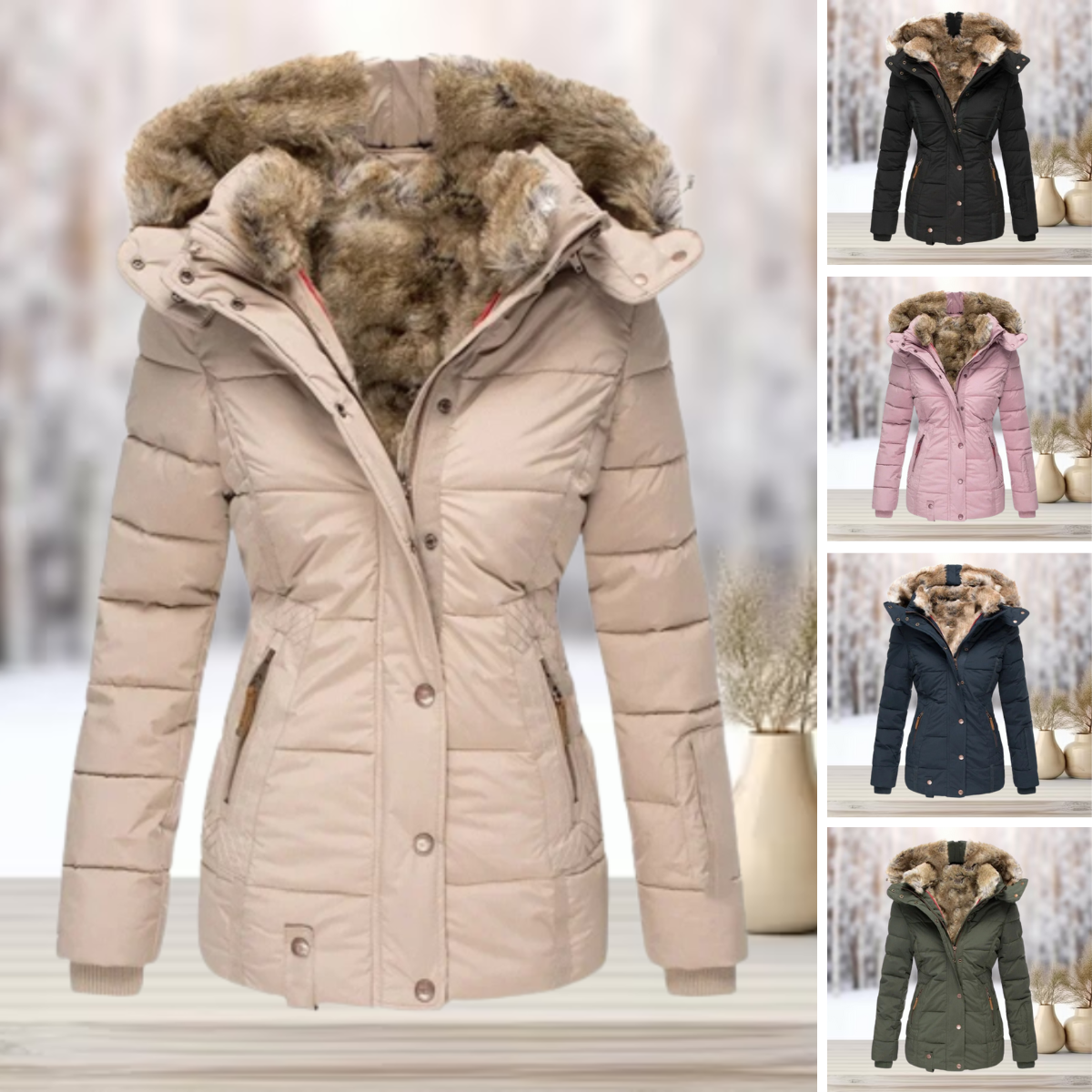 Kimberly | Cozy Faux-Fur Hooded Coat - Solfae