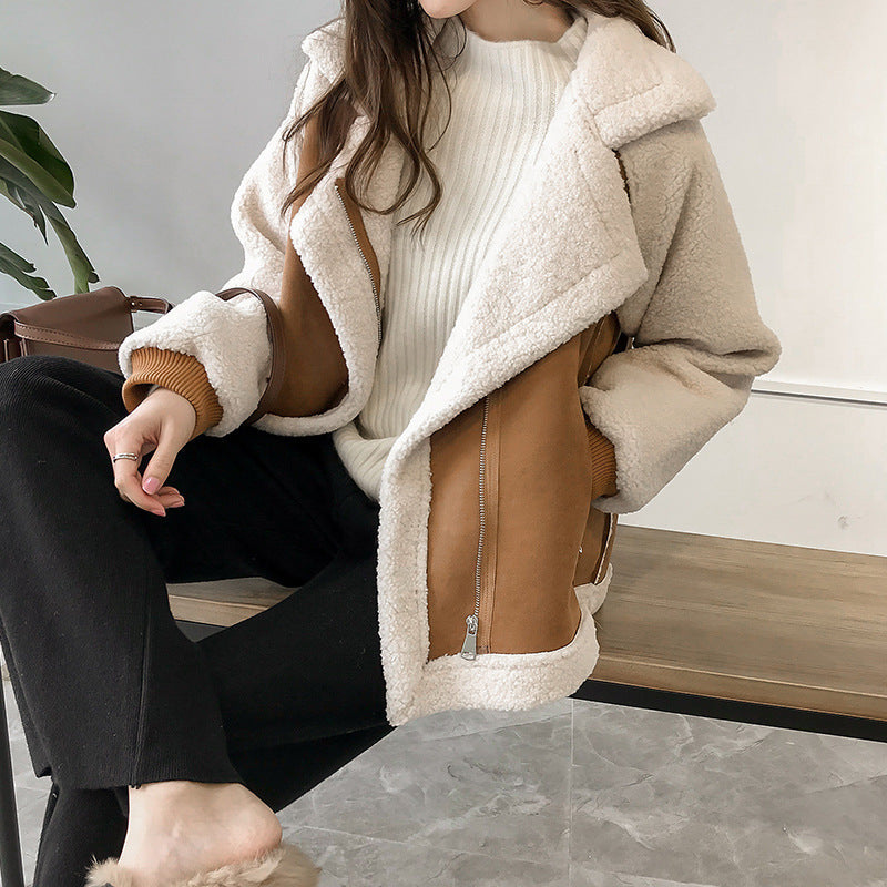 Kimberly | Cozy Shearling Aviator Jacket - Solfae