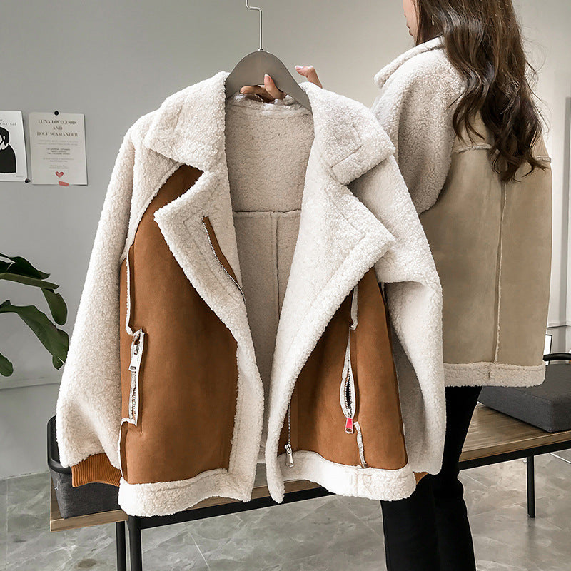 Kimberly | Cozy Shearling Aviator Jacket - Solfae