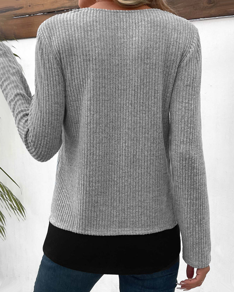 Kimberly | Elegant Layered Knit Sweater - Solfae