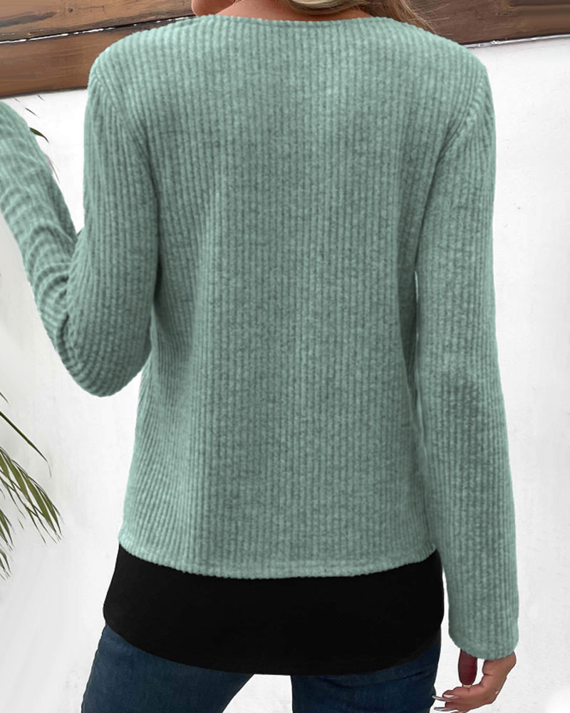 Kimberly | Elegant Layered Knit Sweater - Solfae