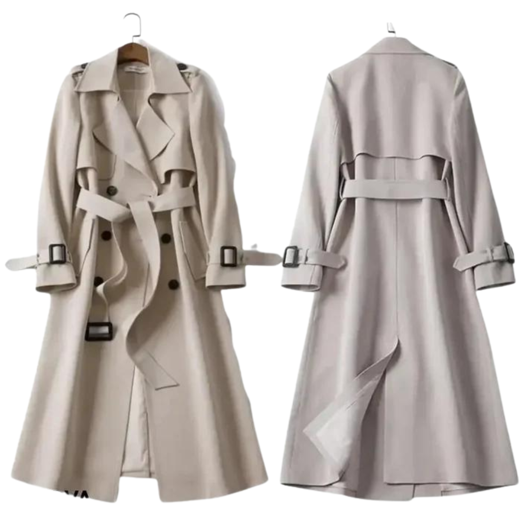 Kimberly | Elegant Long Trenchcoat Coat - Solfae