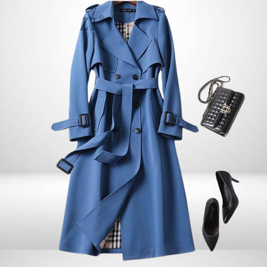 Kimberly | Elegant Long Trenchcoat Coat - Solfae