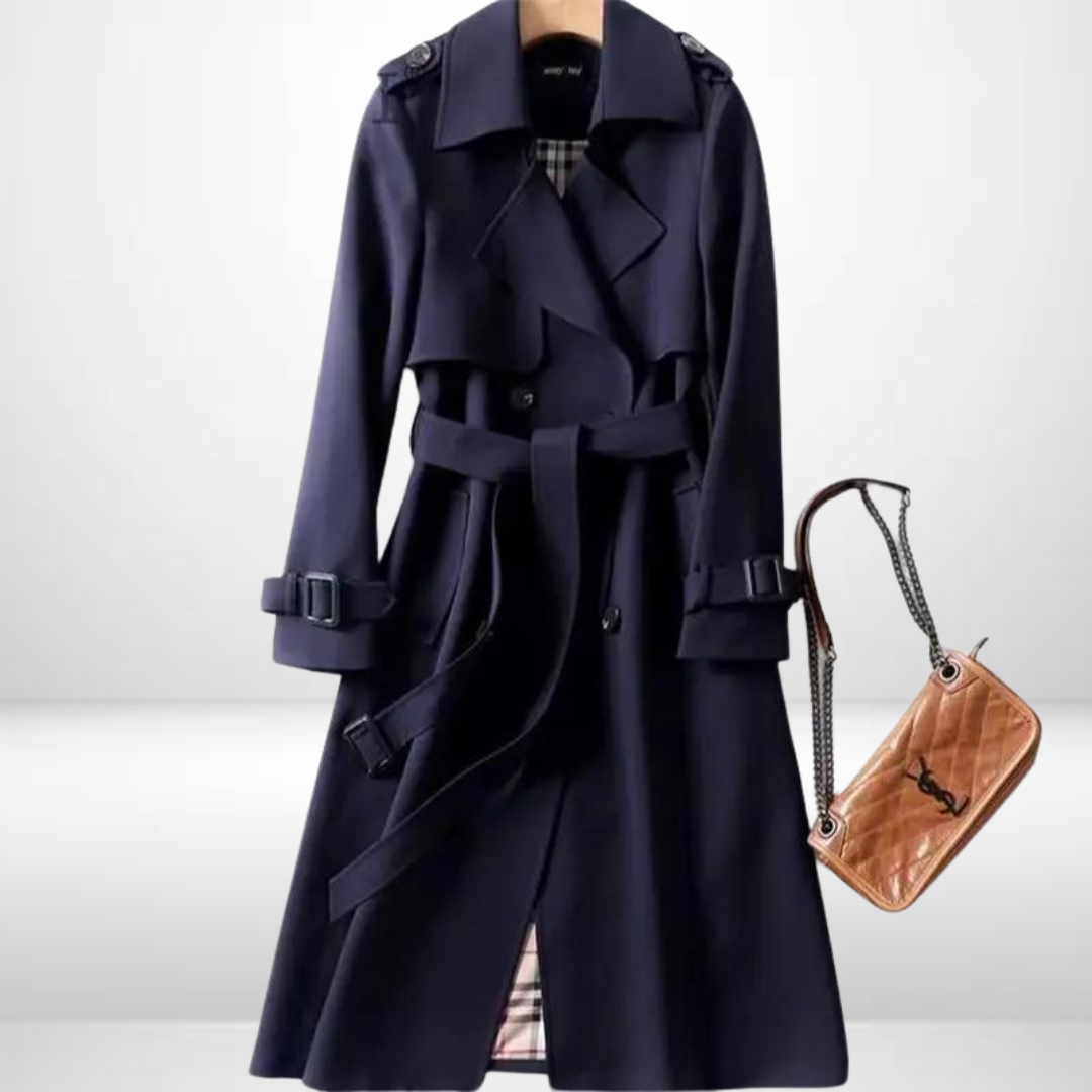 Kimberly | Elegant Long Trenchcoat Coat - Solfae