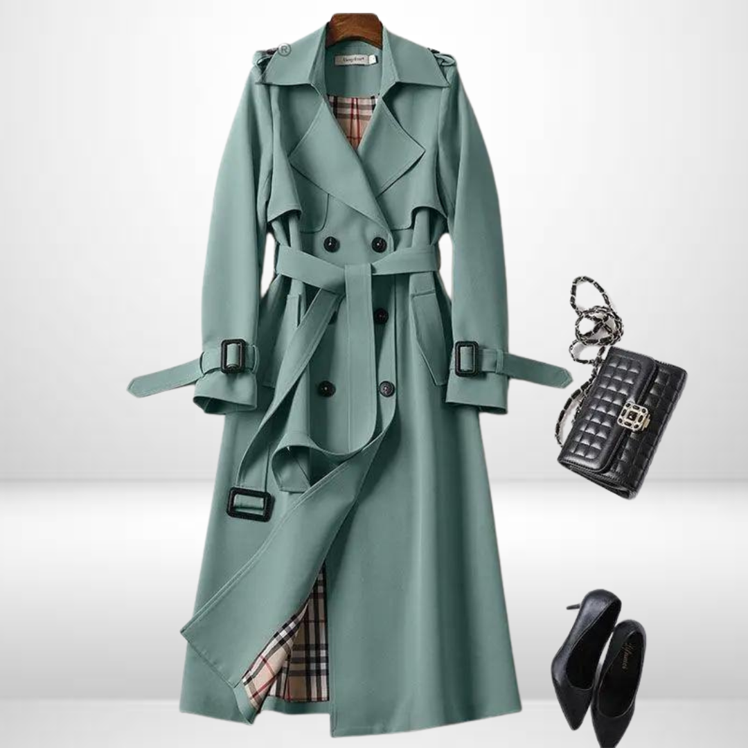 Kimberly | Elegant Long Trenchcoat Coat - Solfae