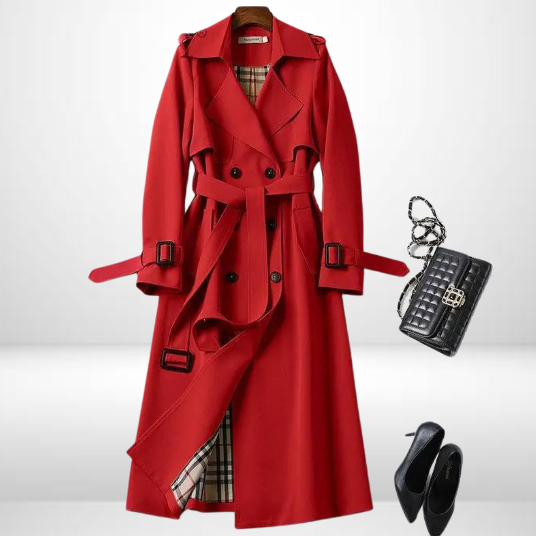 Kimberly | Elegant Long Trenchcoat Coat - Solfae