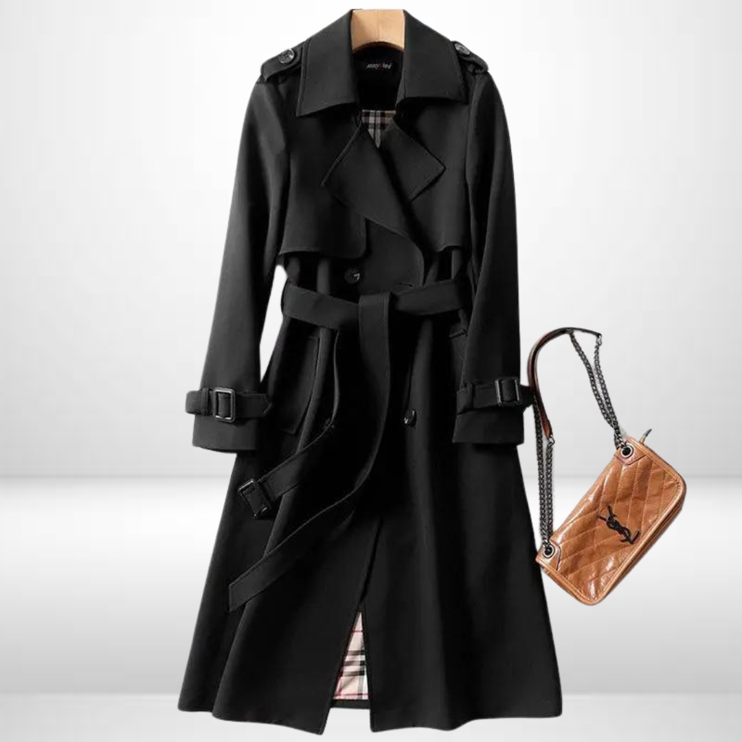 Kimberly | Elegant Long Trenchcoat Coat - Solfae