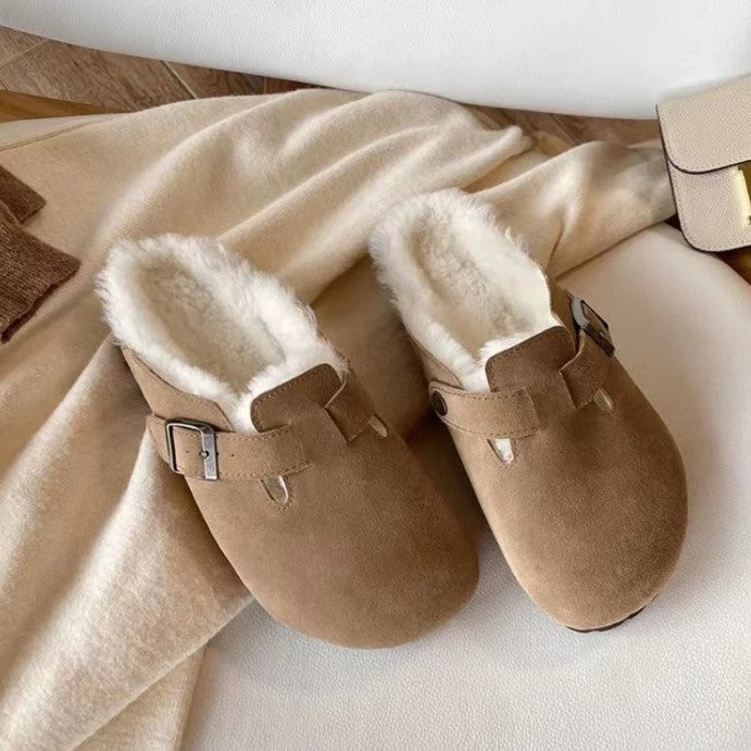 Laura | Comfortable Suede Boston Clogs - Solfae