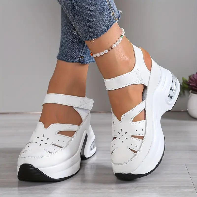 Laura | Comfortable Wedge Platform Sandals - Solfae