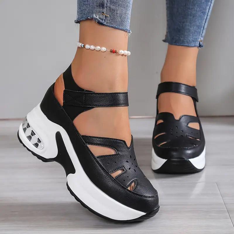 Laura | Comfortable Wedge Platform Sandals - Solfae