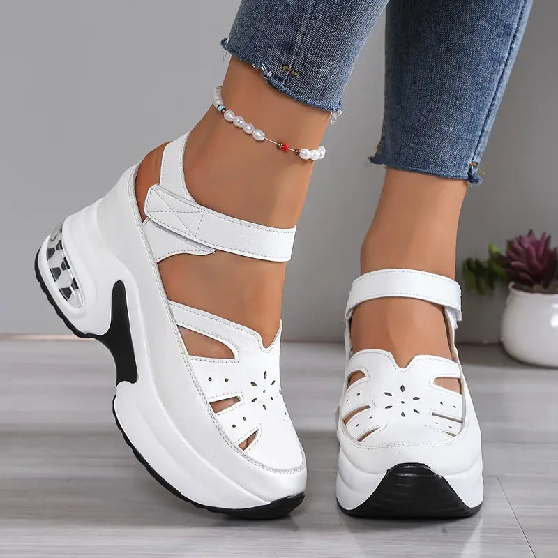 Laura | Comfortable Wedge Platform Sandals - Solfae