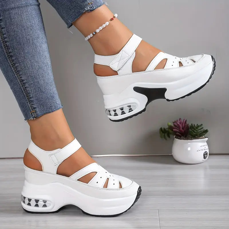 Laura | Comfortable Wedge Platform Sandals - Solfae