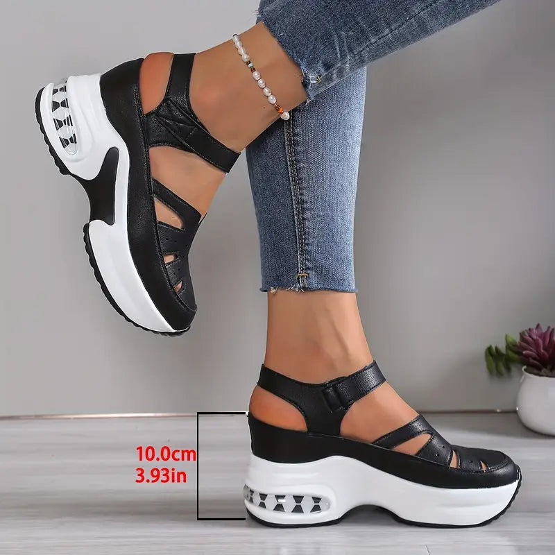 Laura | Comfortable Wedge Platform Sandals - Solfae